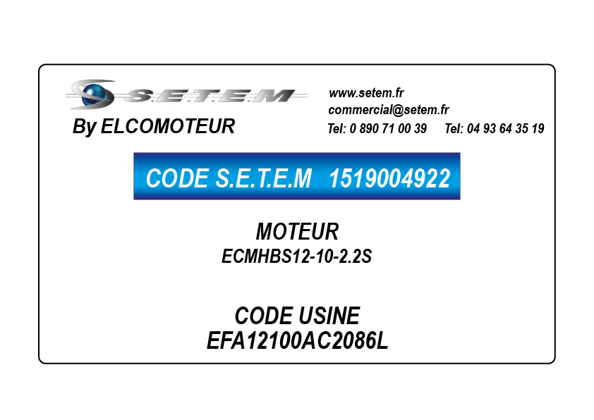 MOTEUR ECMHBS12-10-2.2S *EFA12100AC2086L*