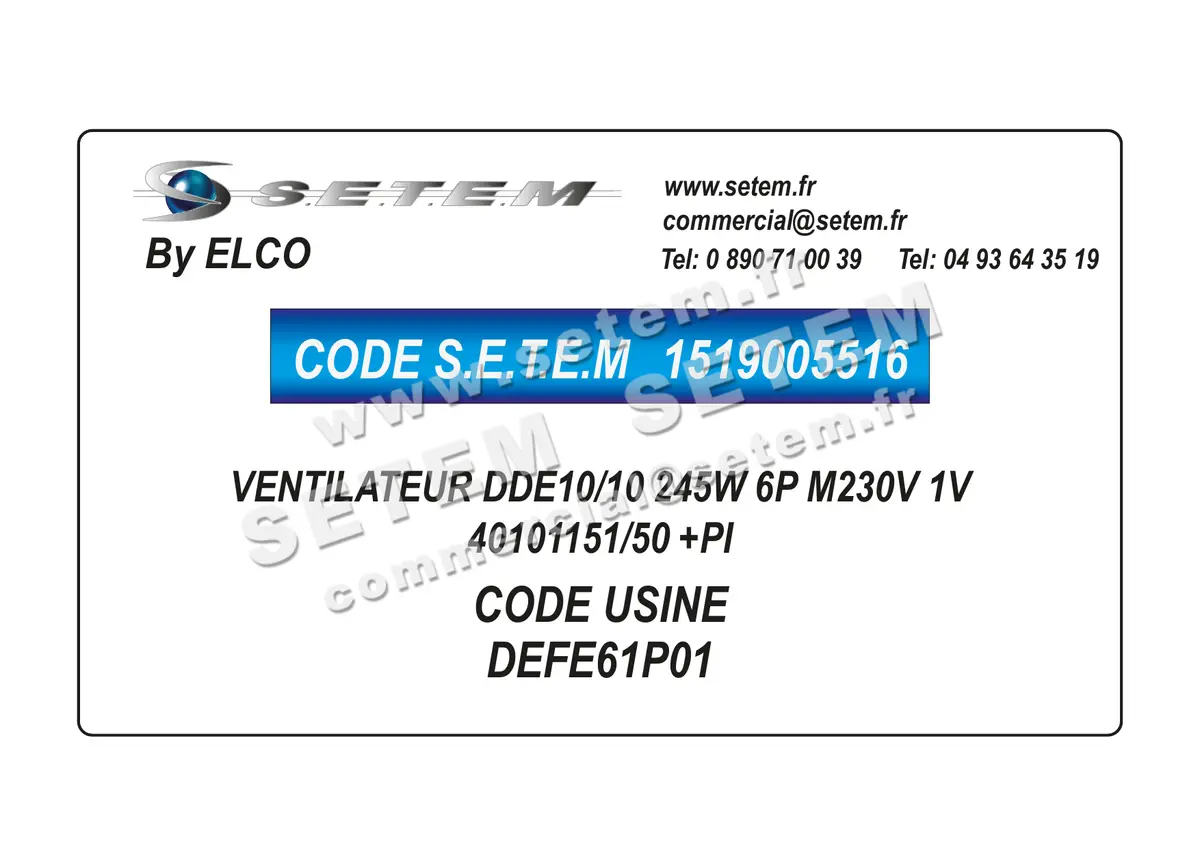 1519005516-VENTILATEUR ELCOMOTEUR DDE10/10 245W 6P M230V 1V 40101151/50 +PI *DEFE61P01* 4