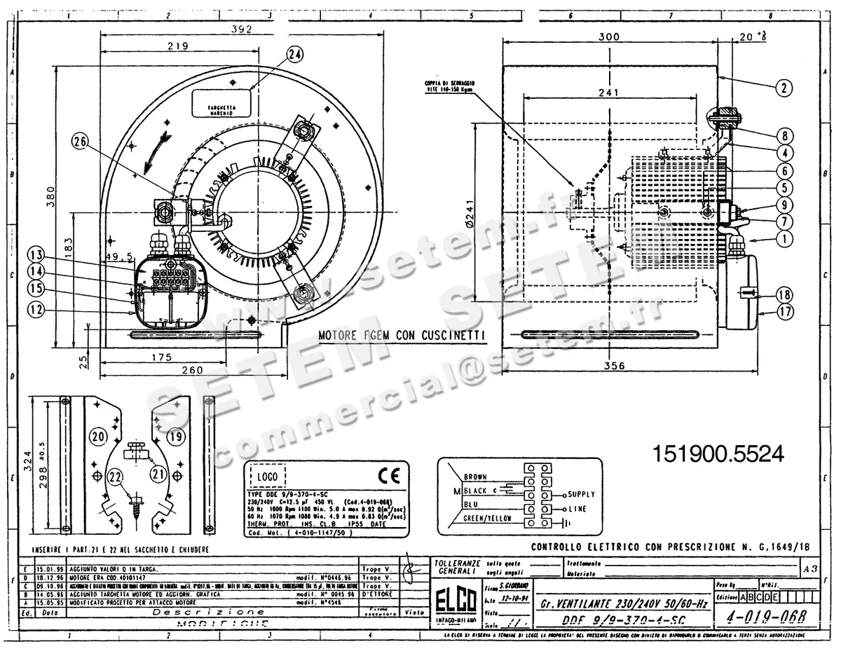 1519005524-VENTILATEUR ELCOMOTEUR DDE9/9 370W 4P M230V 1V +PI *4019068*