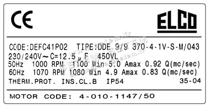 1519005525-VENTILATEUR ELCOMOTEUR DDE9/9 370W 4P M230V 1V 40101147/50 +PI *DEFC41P02* 3