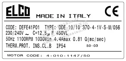 1519005534-VENTILATEUR ELCOMOTEUR DDE10/10 370W 4P M230V 1V 40101147/50 +PI *DEFE41P01* 2