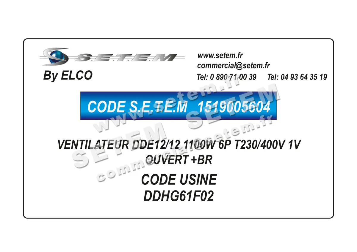 1519005604-VENTILATEUR ELCOMOTEUR DDE12/12 1100W 6P T230/400V 1V OUVERT +BR *DDHG61F02*