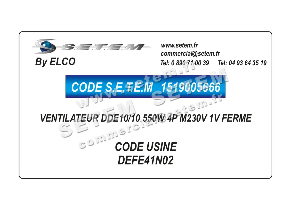 1519005666-VENTILATEUR ELCOMOTEUR DDE10/10 550W 4P M230V 1V FERME *DEFE41N02*