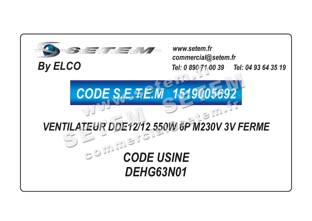 1519005692-VENTILATEUR ELCOMOTEUR DDE12/12 550W 6P M230V 3V FERME *DEHG63N01*