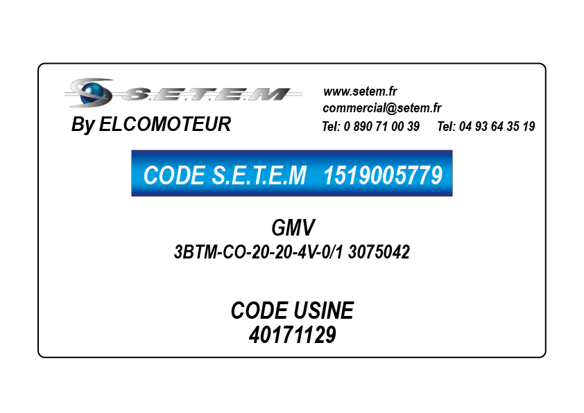 GMV 3BTM-CO-20-20-4V-0/1 "3075042" *40171129*