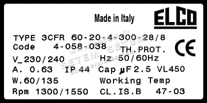 1519006038-VENTILATEUR ELCOMOTEUR 3CFR60.20.4.300.28/8 *4058038* 4