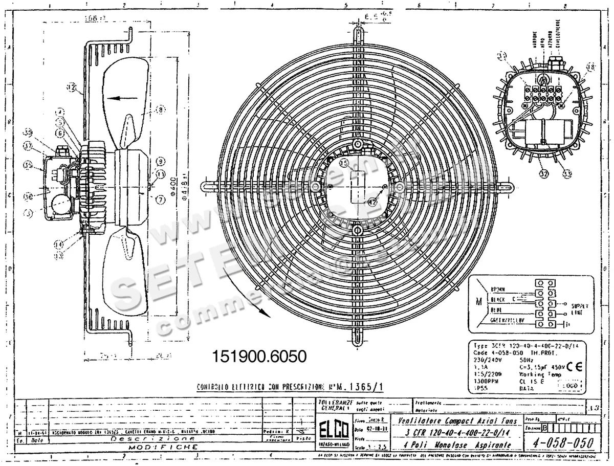 1519006050-VENTILATEUR ELCOMOTEUR 3CFR120.40.4.400.22.0/14 *4058050*