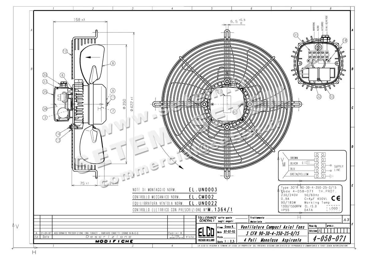 1519006071-VENTILATEUR ELCOMOTEUR 3CFR90.30.4.350.25.0/15 *4058071*