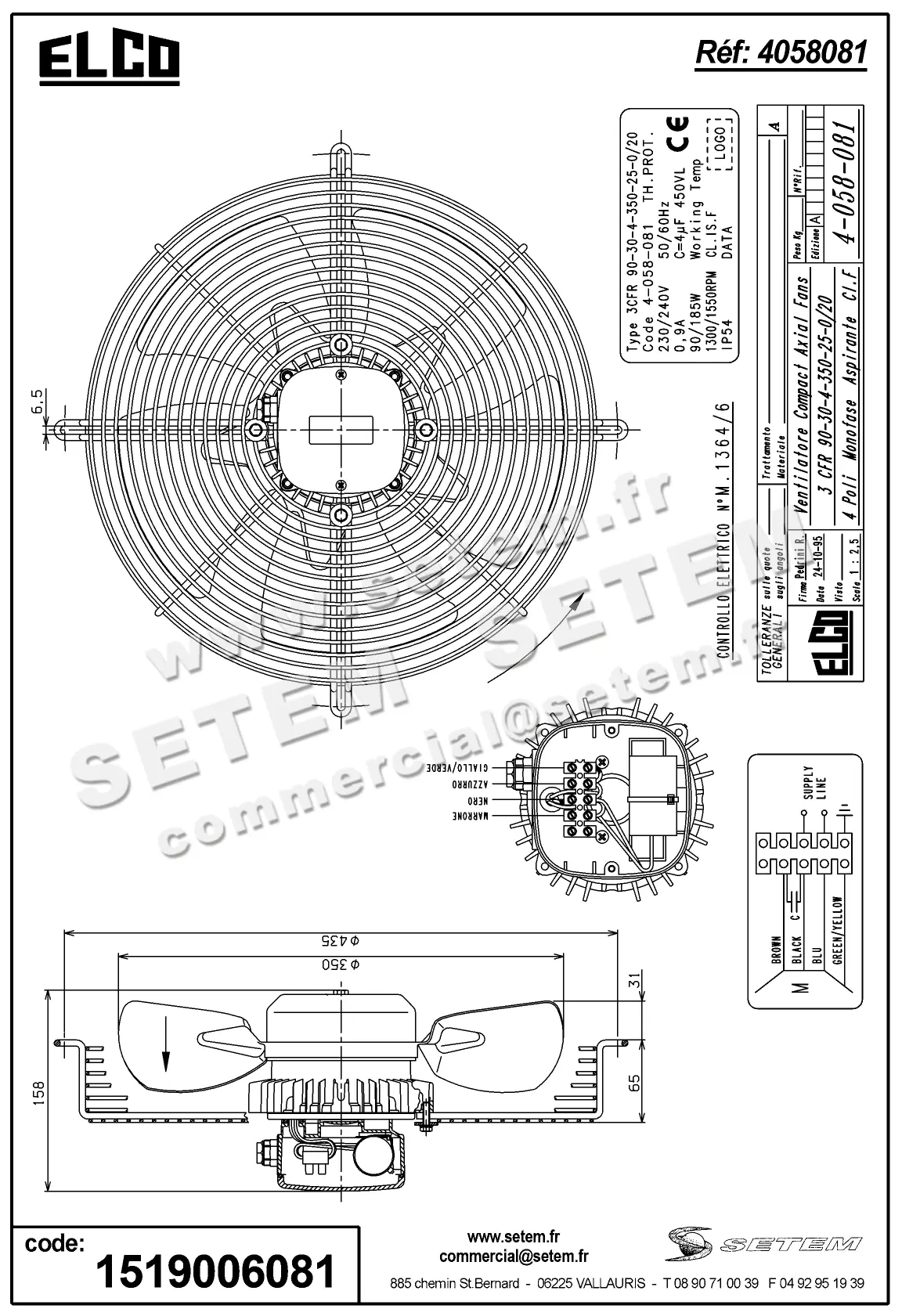 1519006081-VENTILATEUR ELCOMOTEUR 3CFR90.30.5.350.25.0/20 *4058081* 3
