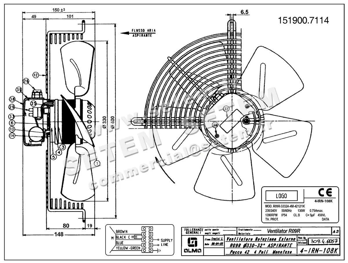 1519007114-VENTILATEUR ELCOMOTEUR R09R.3332A.4M.4212/1K *4IRN108K*