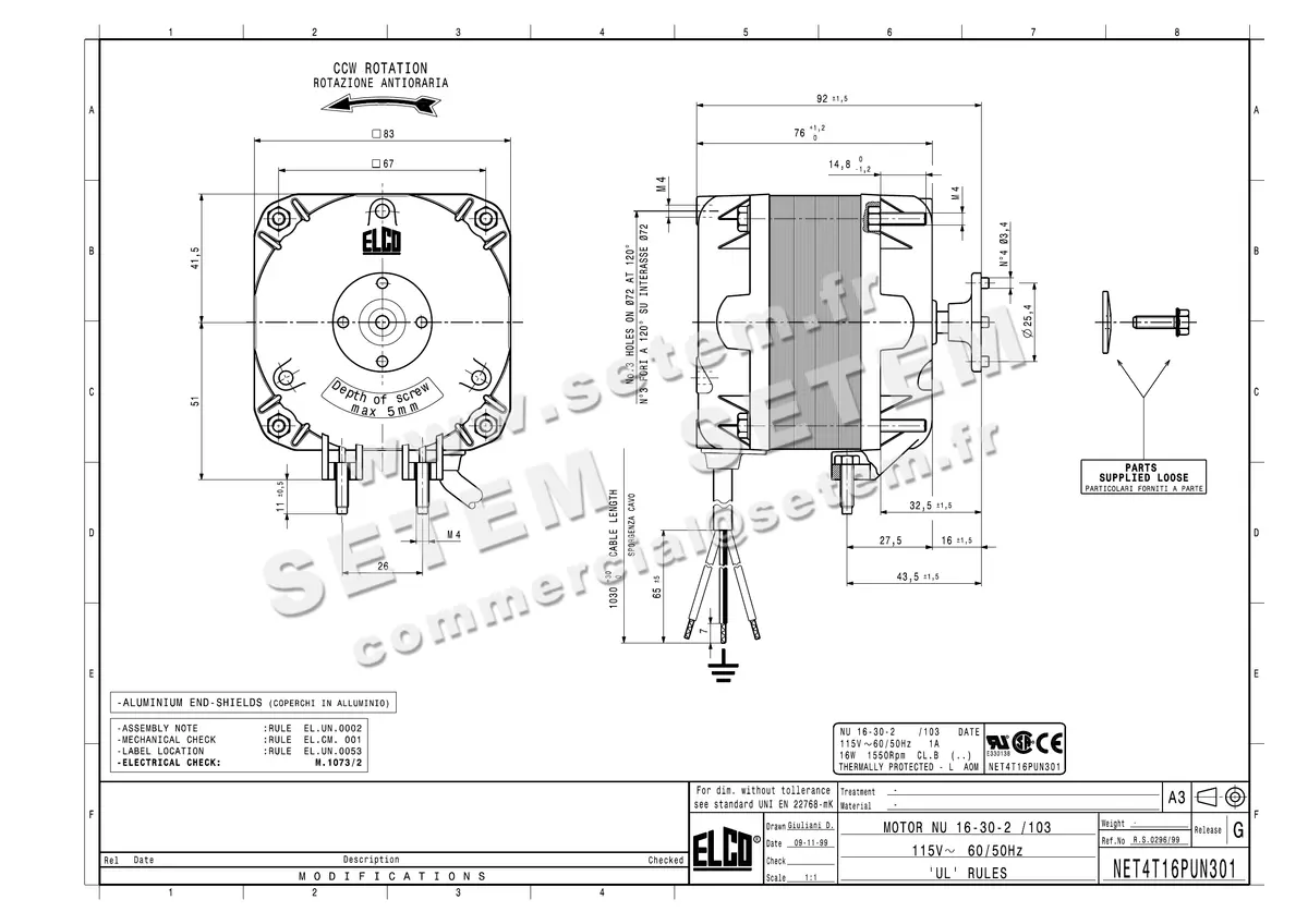 1519007301-MOTEUR ELCOMOTEUR NU16.30.2/103 *NET4T16PUN301*