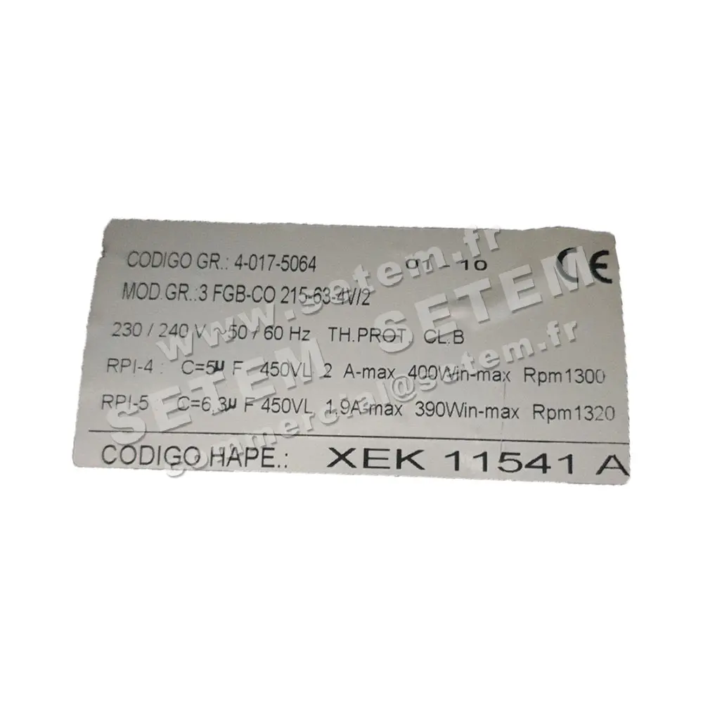 1519008184-GMV ELCOMOTEUR 3FGB-CO-215-63-4V/2 "XEK11541A" *40175064* 2