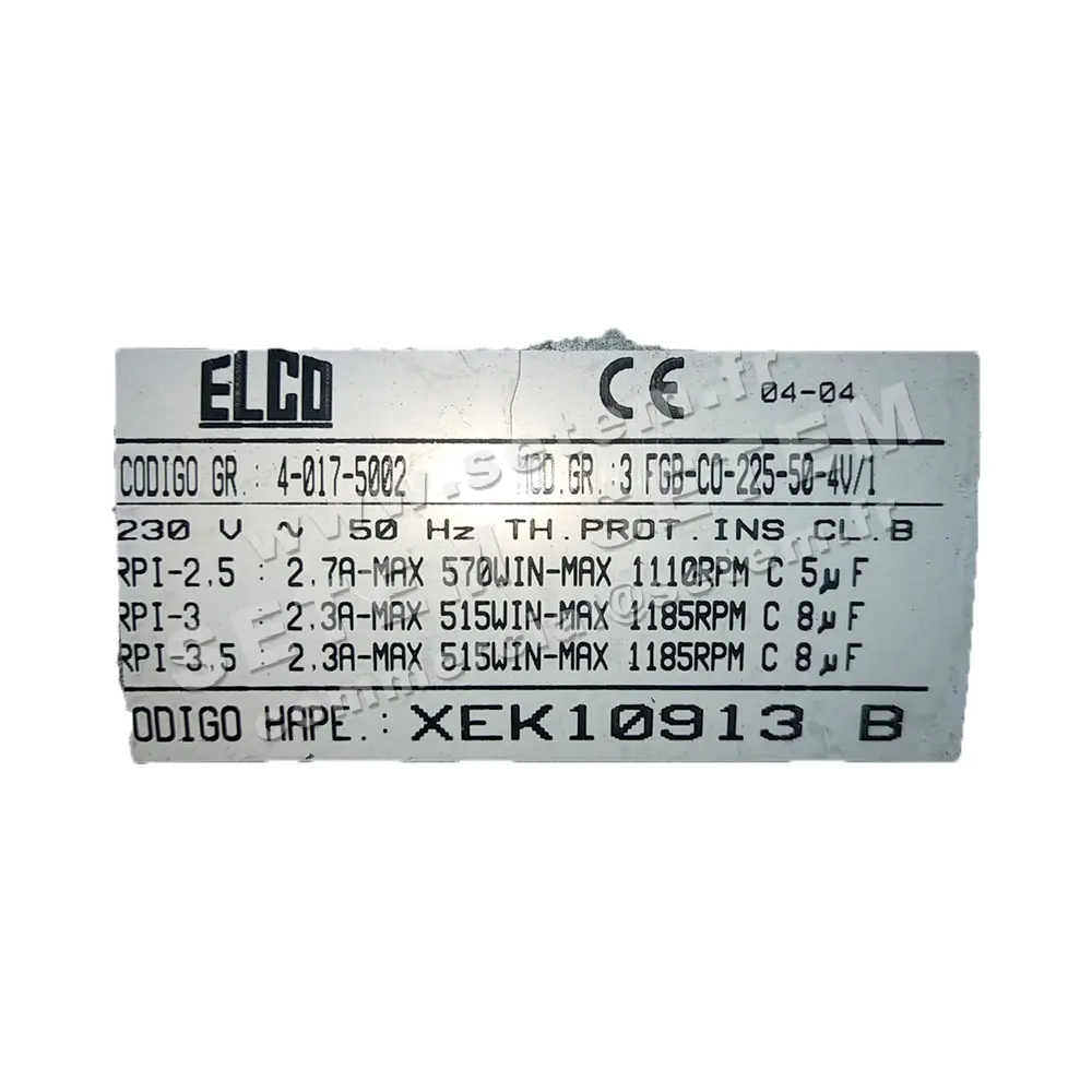 1519008231-GMV ELCOMOTEUR 3FGB.CO.225.50.4V/1 "XEK10913B" *40175002*