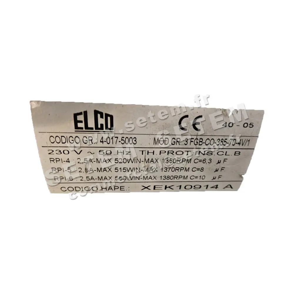 1519008250-GMV ELCOMOTEUR 3FGB.CO.385.70.4V/1 "XEK10914A" *40175003*