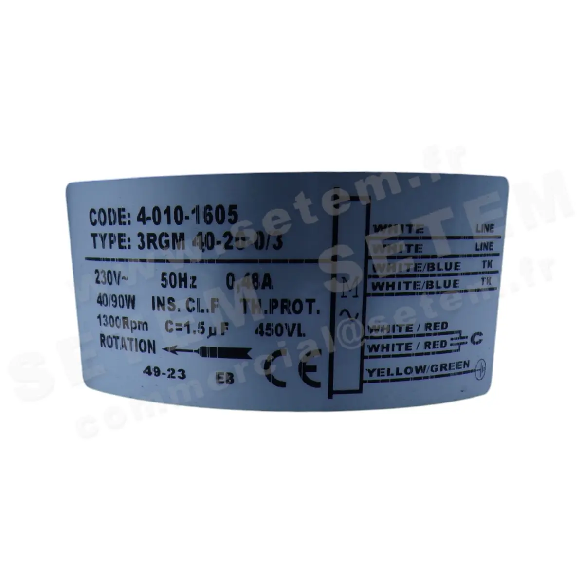 MOTEUR 3RGM40-20-0/3 *40101605* +TURBINE 180X72X8RD 2