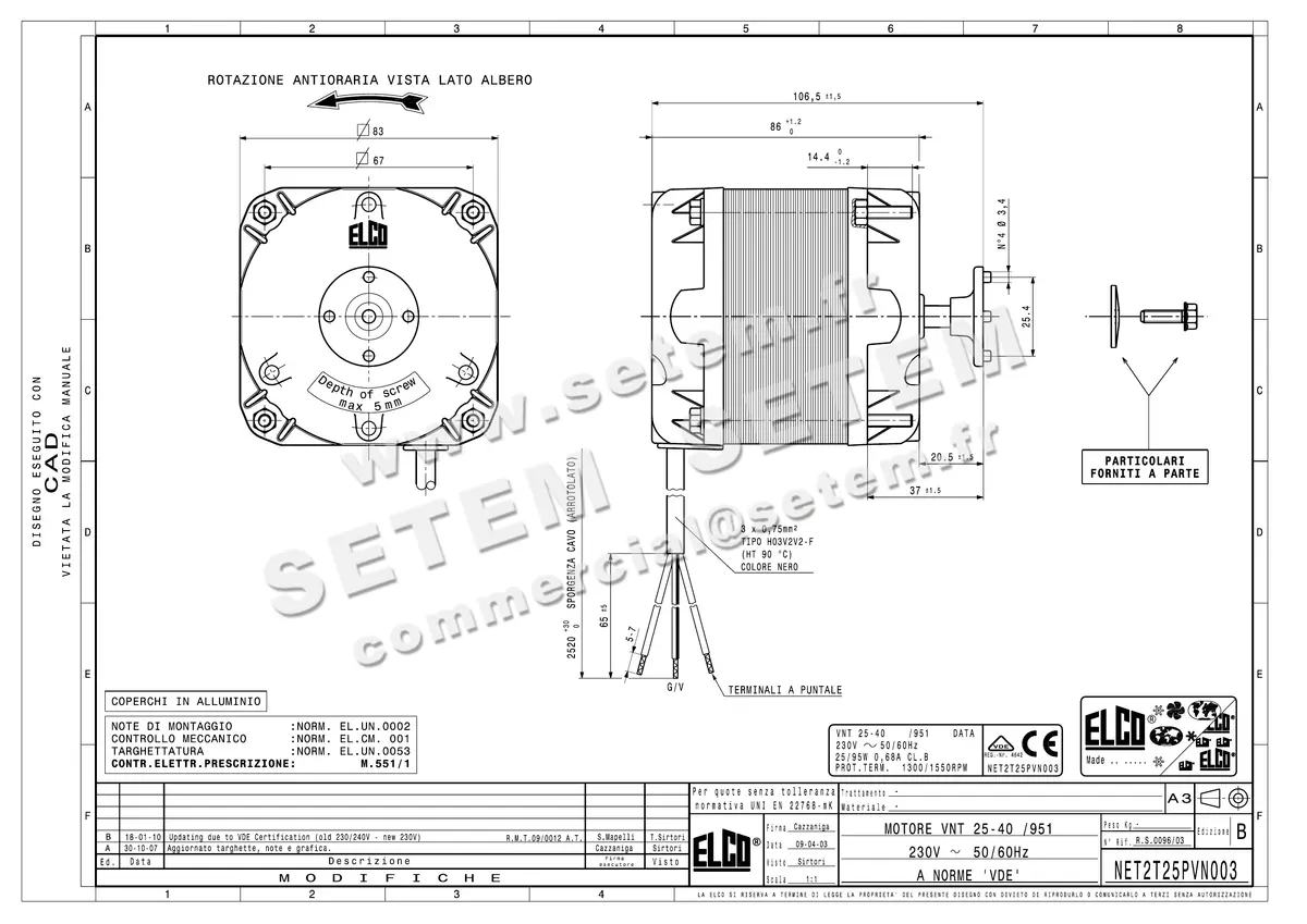 1519009510-MOTEUR ELCOMOTEUR VNT25.40/951 *NET2T25PVN003* 2