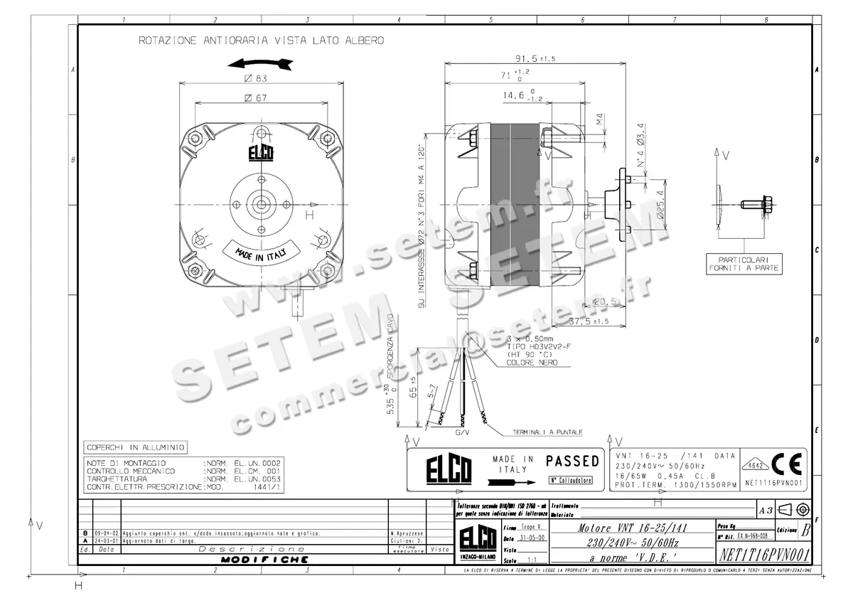 1519009915-MOTEUR ELCOMOTEUR VNT16.25/141 *NET1T16PVN001*