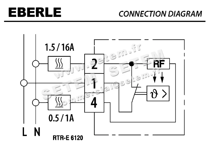 1520006120-THERMOSTAT EBERLE RTRE6120 *111111351* 3