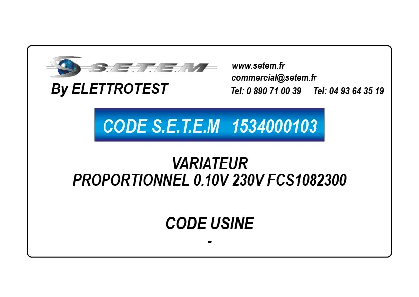 1534000103-VARIATEUR PROPORTIONNEL 0.10V 230V FCS1082300 ELETTROTES