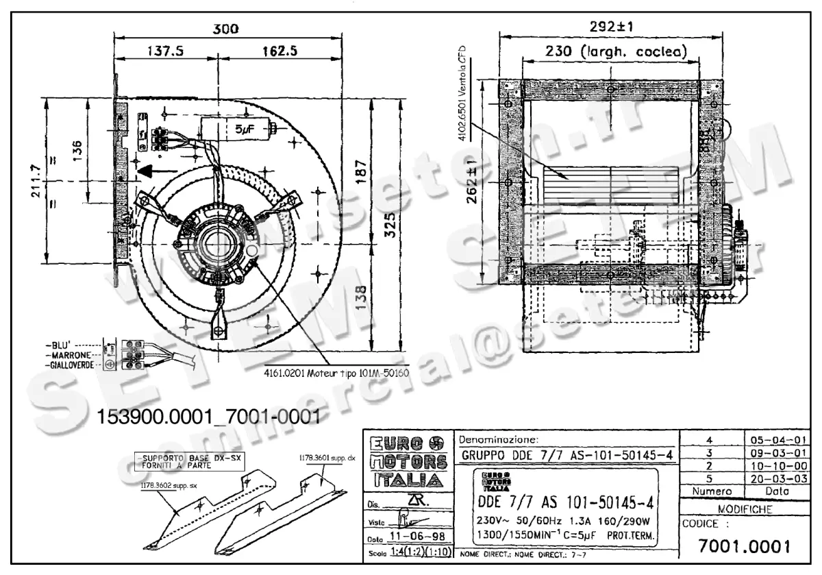 1539000001-VENTILATEUR EUROMOTORS DDE7/7AS101-50145-4 *7001.0001*