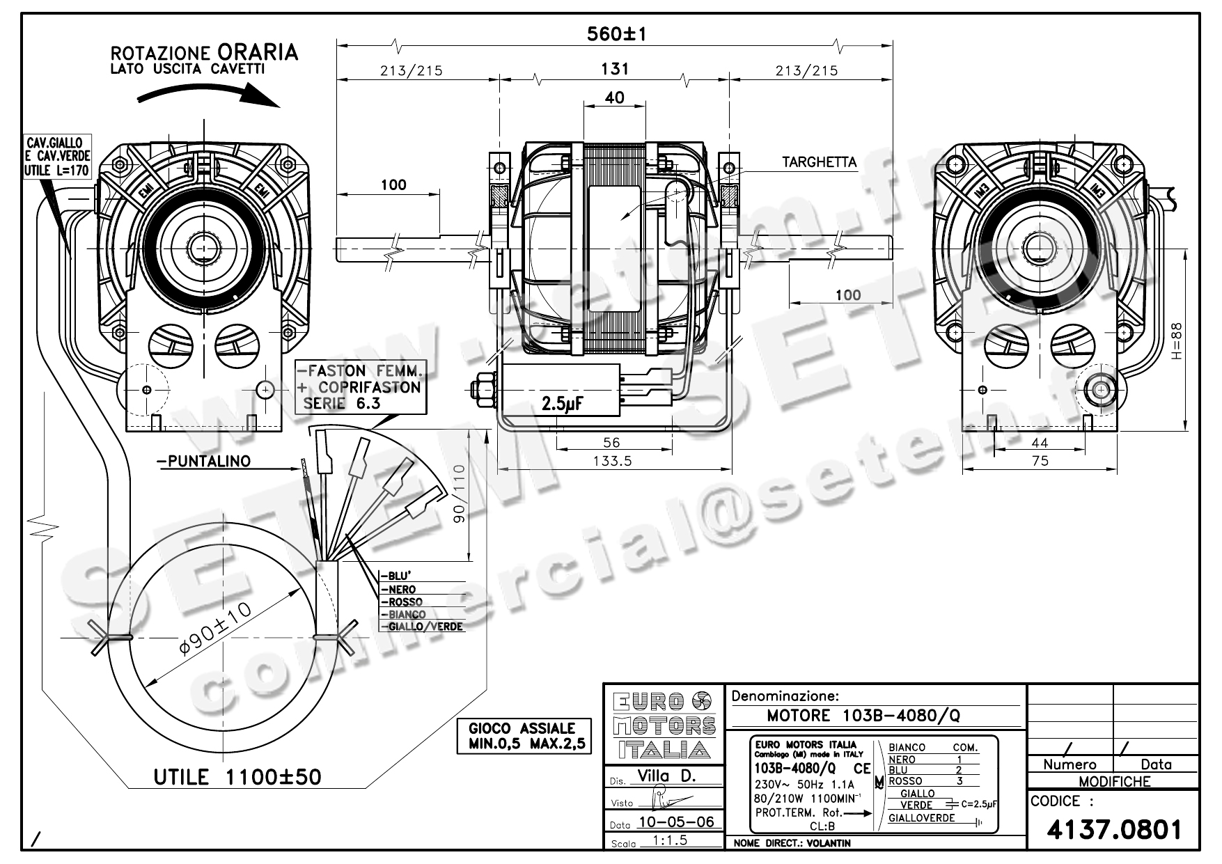 1539000003-MOTEUR EUROMOTORS 103B-4080/Q *4137.0801* 3