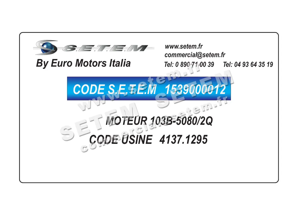 1539000012-MOTEUR EUROMOTORS 103B-5080/2Q *4137.1295* 6