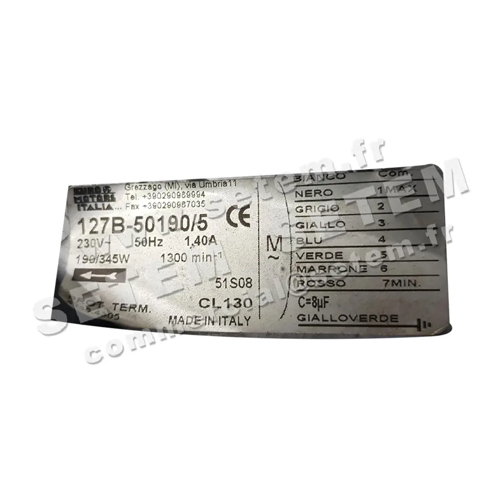 1539000013-MOTEUR EUROMOTORS 127B-50190/5 *4136.4305* 2
