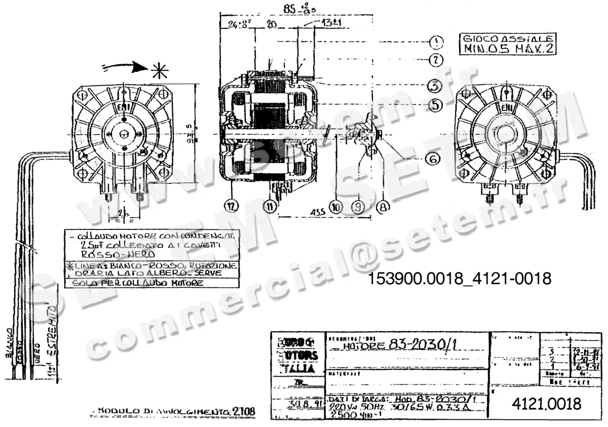 1539000018-MOTEUR EUROMOTORS 83-2030/1 *4121.0018* 6