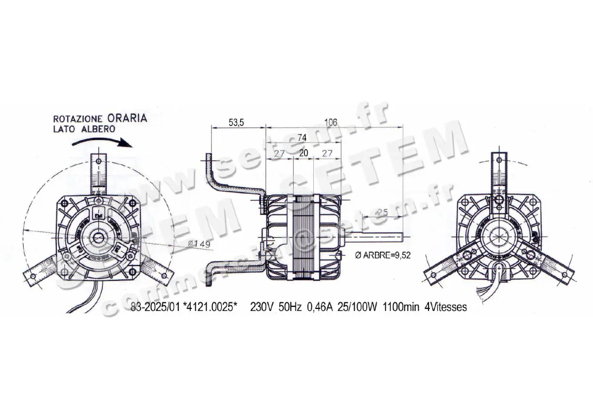 1539000025-MOTEUR EUROMOTORS 83-2025/01 *4121.0025* 3