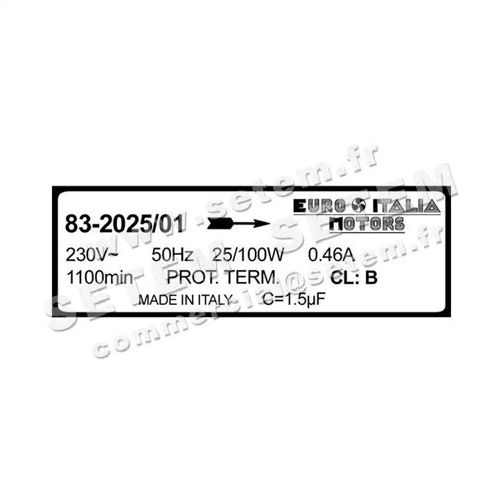 1539000025-MOTEUR EUROMOTORS 83-2025/01 *4121.0025* 6