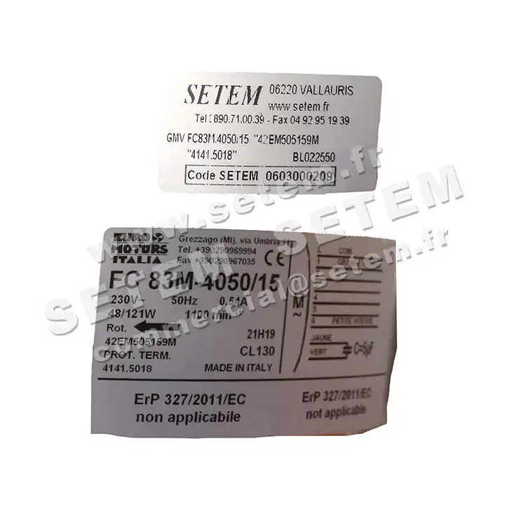 1539000027-GMV EUROMOTORS FC83M-4050/15 "42EM505159M" *4141.5018* 2