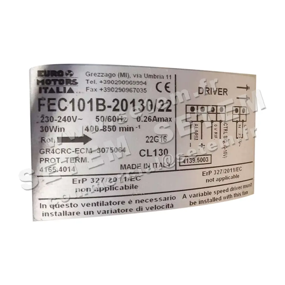 1539000044-GMV EUROMOTORS FEC101B-20130/22 "3075064" *4165.4014* 3
