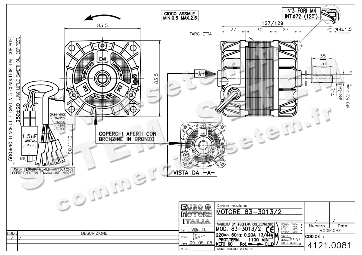 1539000081-MOTEUR EUROMOTORS 83-3013/2 *4121.0081*