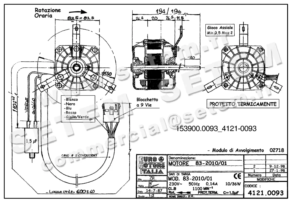 1539000093-MOTEUR EUROMOTORS 83-2010/O1 *4121.0093*