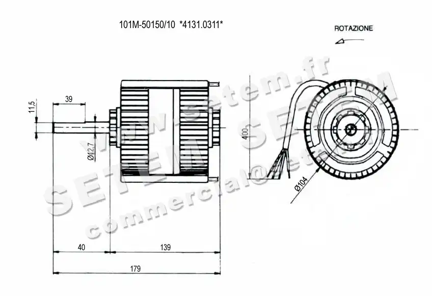 1539000101-MOTEUR EUROMOTORS 101M-50150/10 *4131.0311* 6