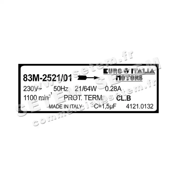 1539000132-MOTEUR EUROMOTORS 83M-2521/01 *4121.0132* 3