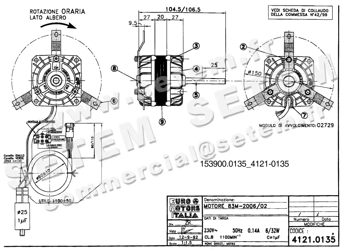 1539000135-MOTEUR EUROMOTORS 83M-2006/02 *4121.0135*