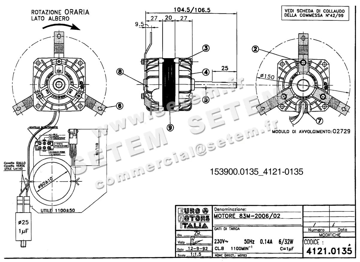 1539000135-MOTEUR EUROMOTORS 83M-2006/02 *4121.0135* 2
