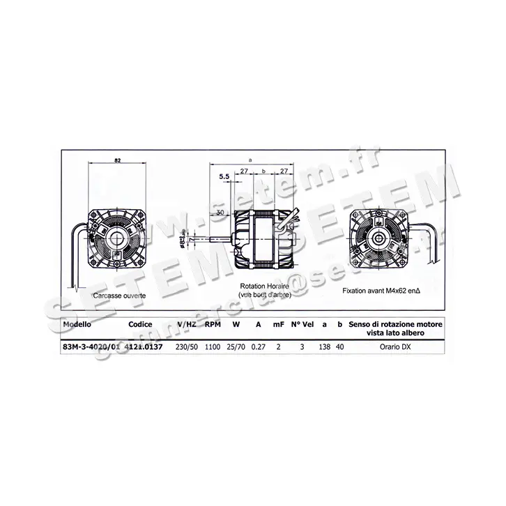 1539000137-MOTEUR EUROMOTORS 83M-3-4020/O1 *4121.0137* 4