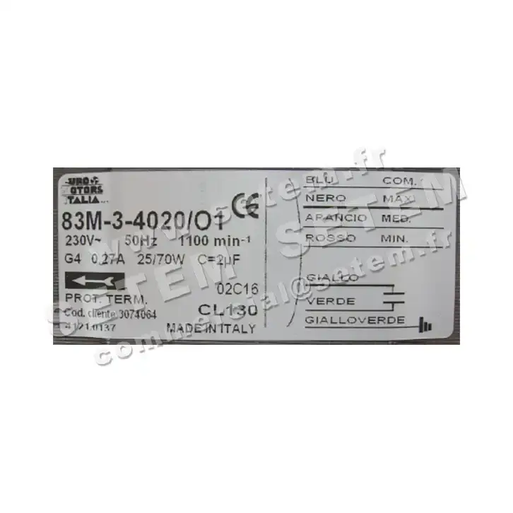 1539000137-MOTEUR EUROMOTORS 83M-3-4020/O1 *4121.0137* 5