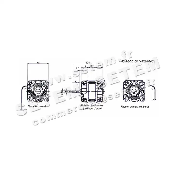 1539000140-MOTEUR EUROMOTORS 83M-3-3010/1 *4121.0140* 2