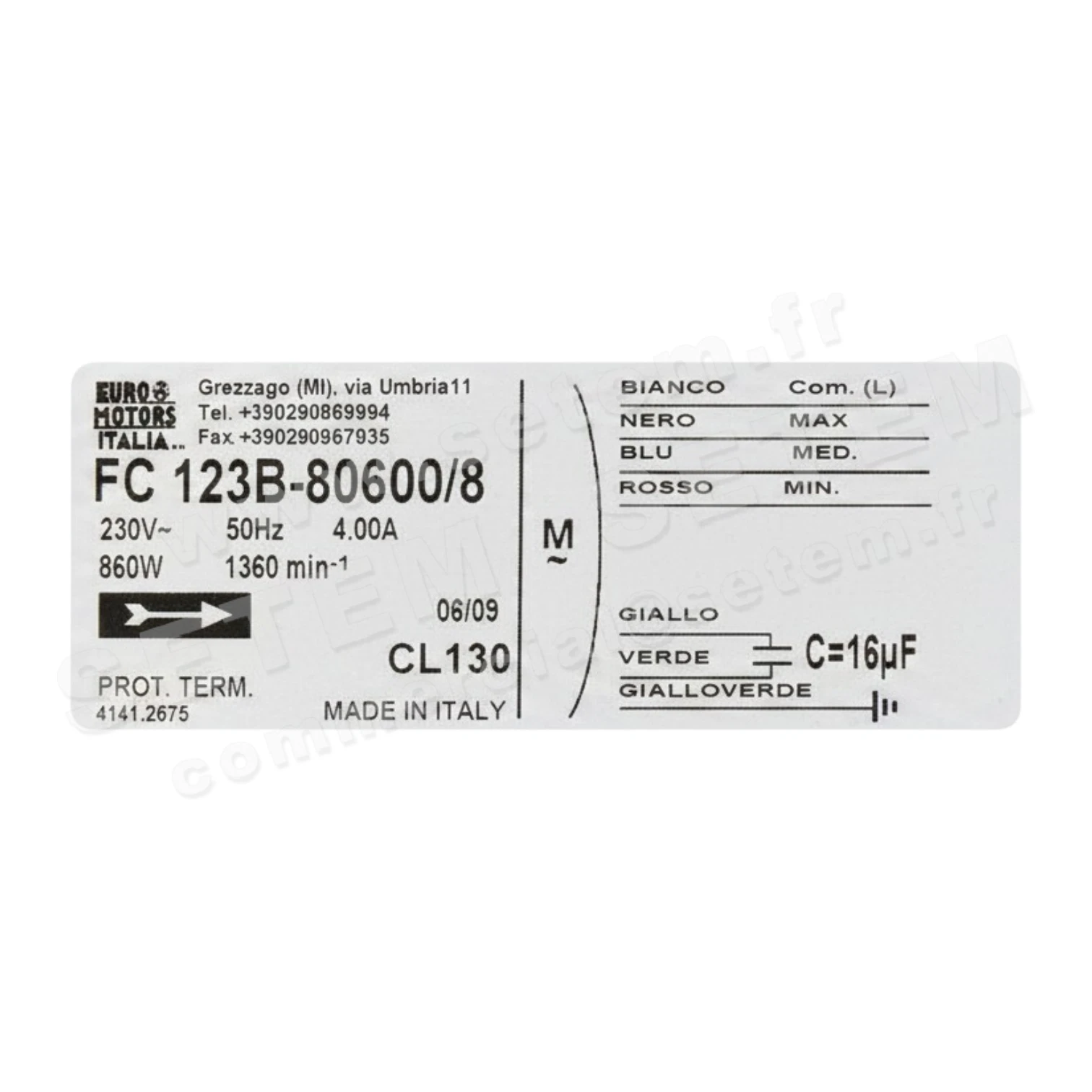 1539000172-GMV EURO MOTORS ITALIA FC123B-80600/8 *4141.2675*