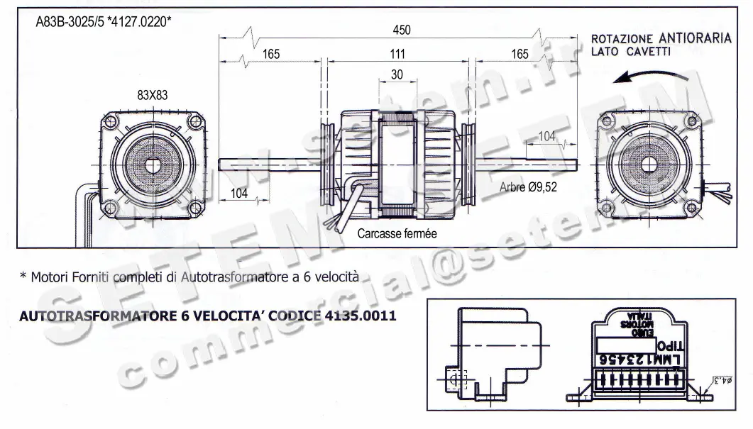 1539000220-MOTEUR EUROMOTORS A83B-3025/5 *4127.0220* 6