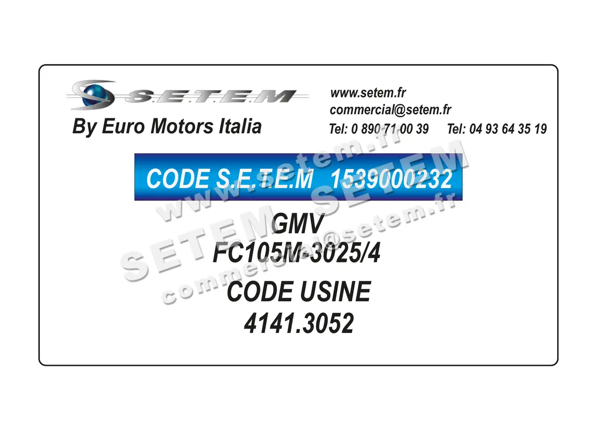 1539000232-GMV EUROMOTORS FC105M-3025/4 *4141.3052*