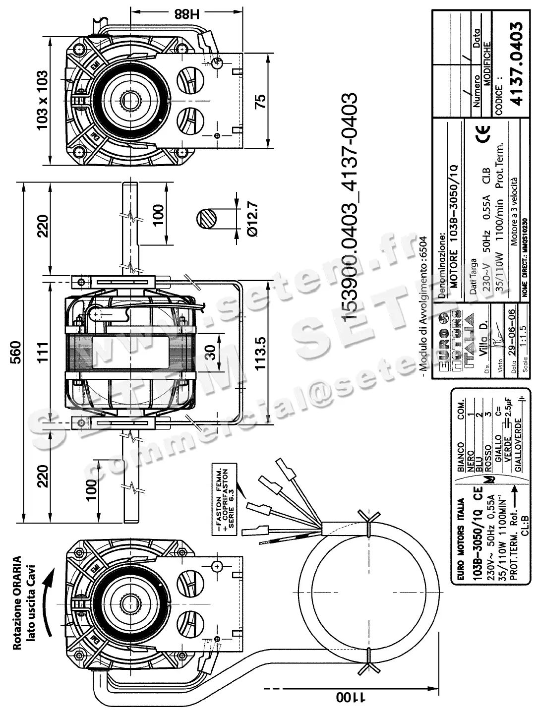 1539000403-MOTEUR EUROMOTORS 103B-3050/1Q *4137.0403* 5