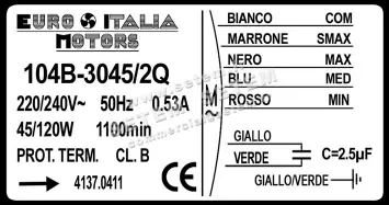 1539000411-MOTEUR EUROMOTORS 104B-3045/2Q *4137.0411* 4