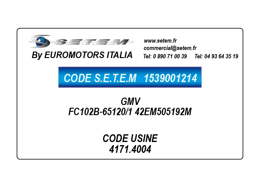 1539001214-GMV EUROMOTORS FC102B-65120/1 "42EM505192M" *4171.4004*
