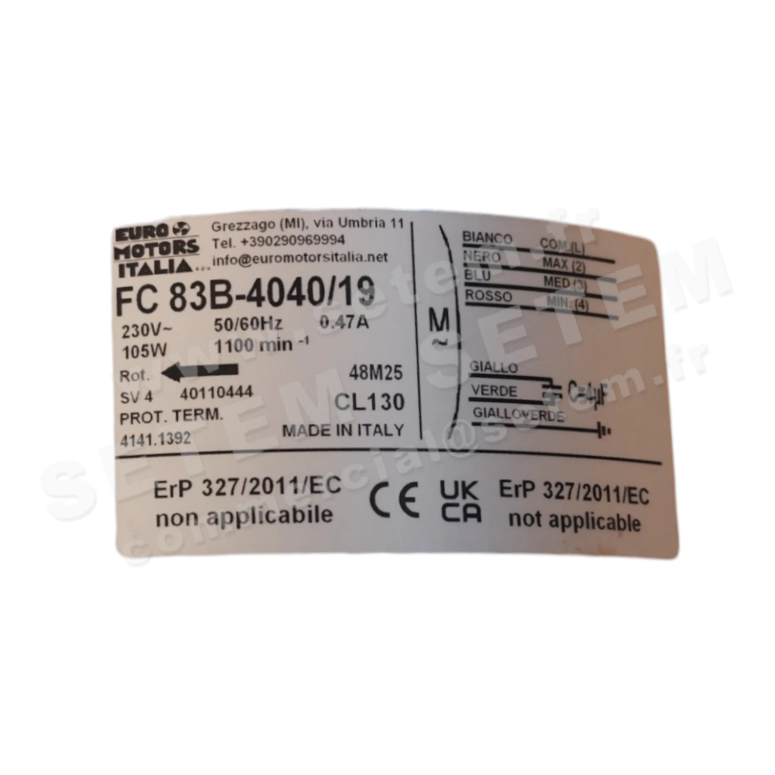 1539001395-GMV EUROMOTORS FC83B.4040/19 *4141.1392* 3