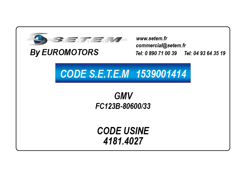 GMV FC123B-80600/33 *4181.4027*