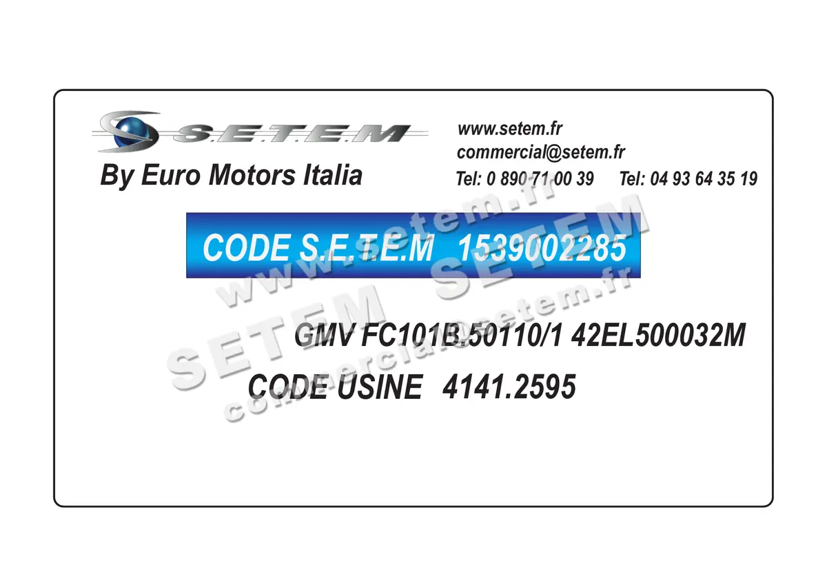 1539002285-GMV EUROMOTORS FC101B-50110/1 "42EL500032M" *4141.2595* 6